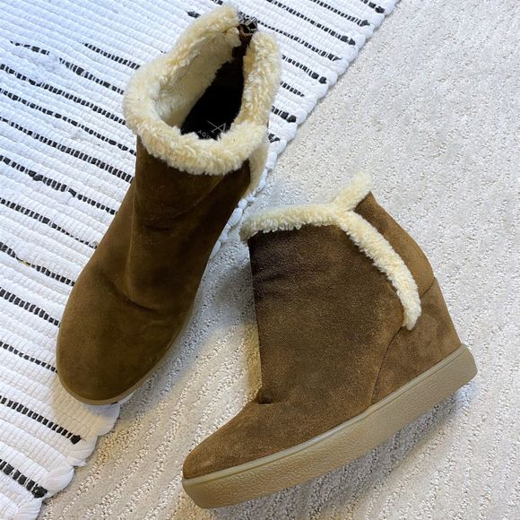 Aquatalia Christen FauxFur Waterproof Wedge Bootie